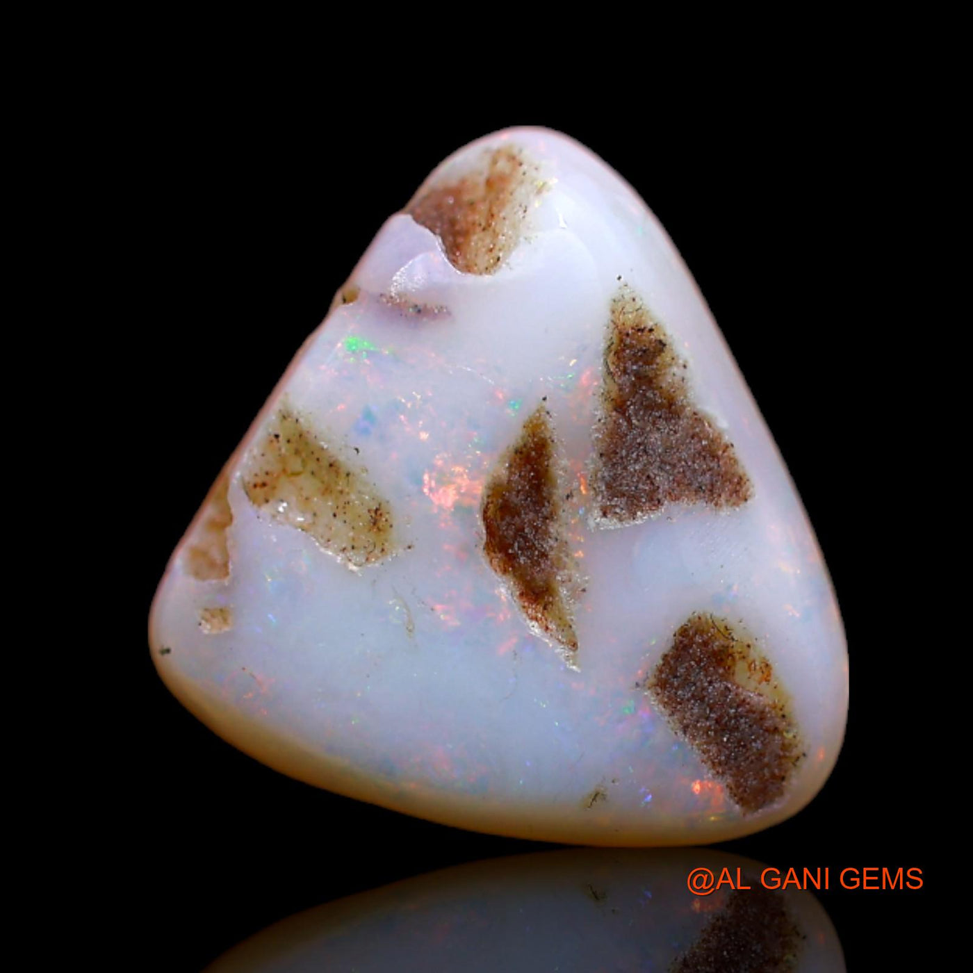 5.35 Cts Natural Australian Fire Opal Loose Gemstone Trillion Cabochon 14x12x5 mm AB-137