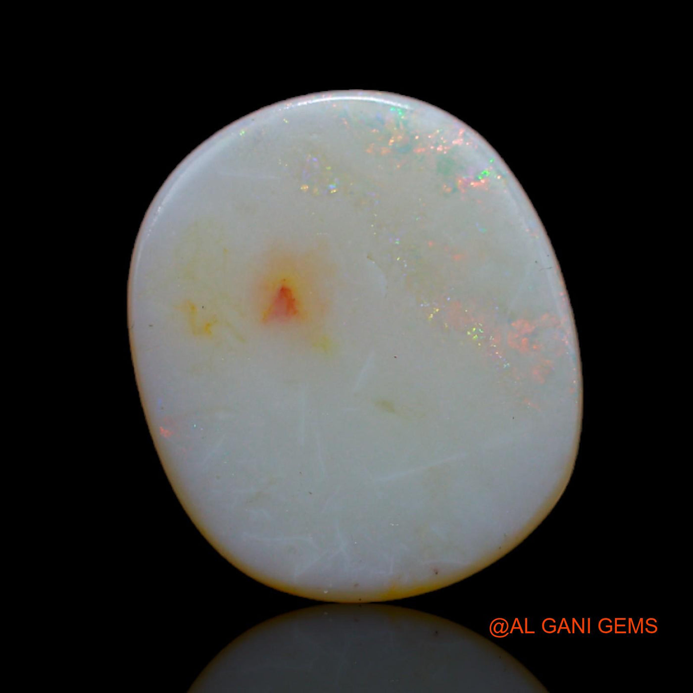 4.65 Cts Natural Australian Fire Opal Loose Gemstone Oval Cabochon 14x12x3 mm AB-139
