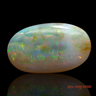 Natural Untreated Fire Opal Loose Gemstone Oval Cabochon From Australia 9.10 Cts 21x12x5 mm AB-13