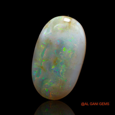 Natural Untreated Fire Opal Loose Gemstone Oval Cabochon From Australia 9.10 Cts 21x12x5 mm AB-13