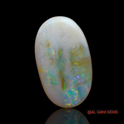 Natural Untreated Fire Opal Loose Gemstone Oval Cabochon From Australia 9.10 Cts 21x12x5 mm AB-13