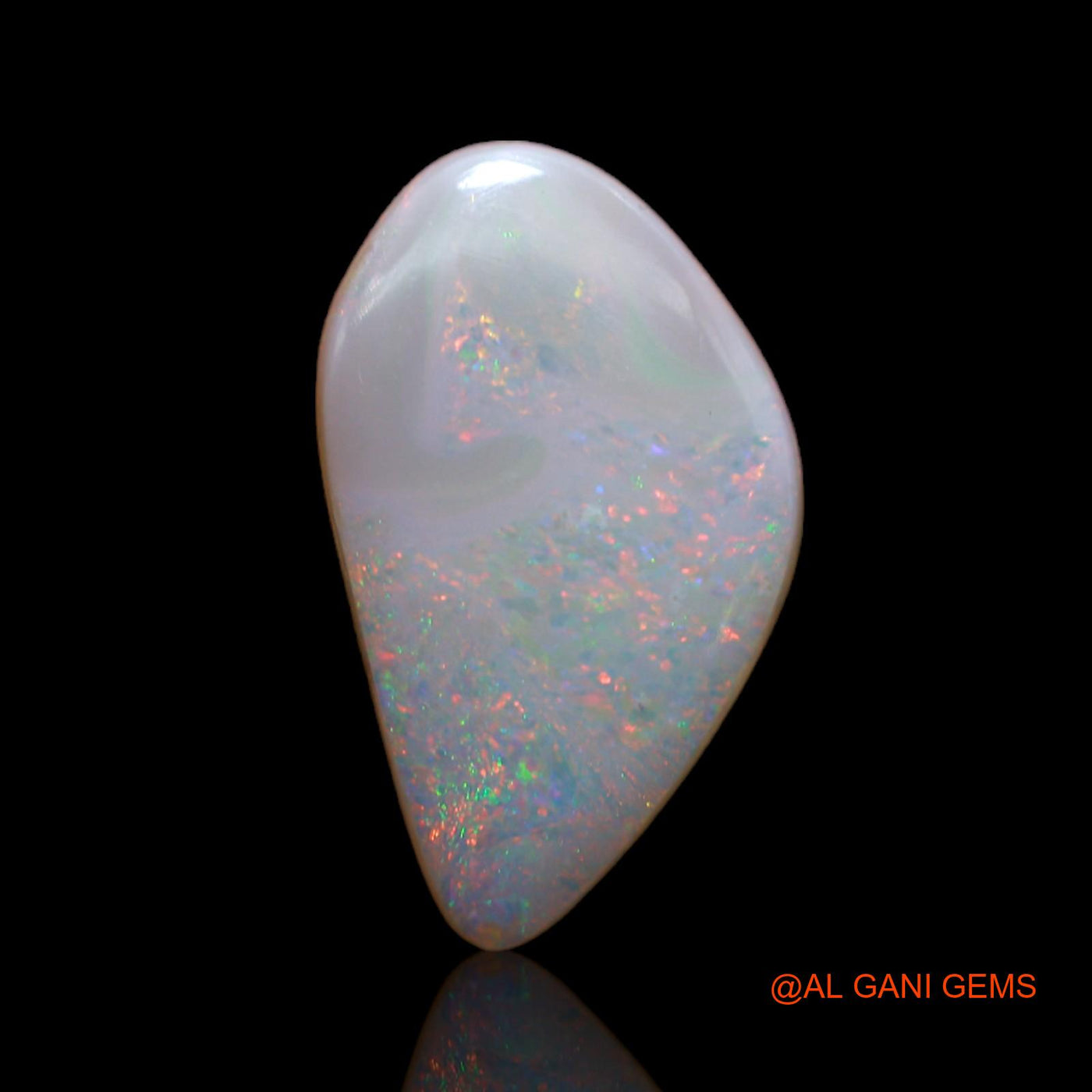 2.85 Cts Natural Australian Fire Opal Loose Gemstone Fancy Cabochon 17x9x2 mm AB-140
