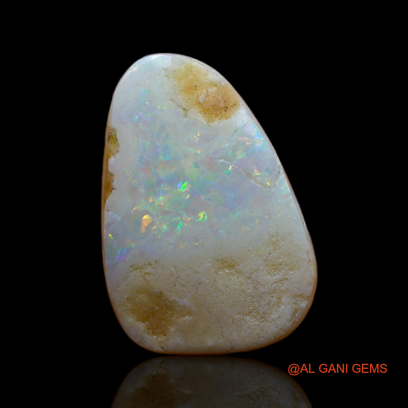 Natural Fire Opal Gemstone 4.85 Cts Loose Fancy Cabochon From Australia 17x11x3 mm AB-142