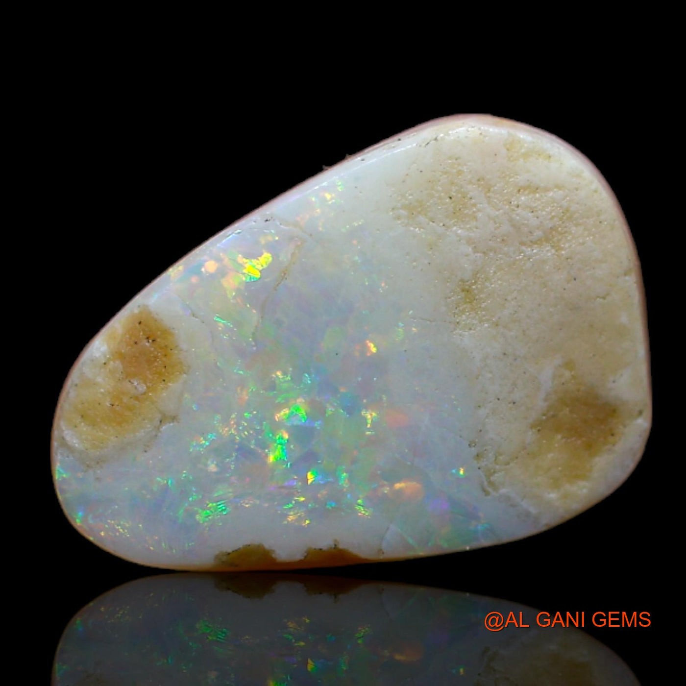 Natural Fire Opal Gemstone 4.85 Cts Loose Fancy Cabochon From Australia 17x11x3 mm AB-142