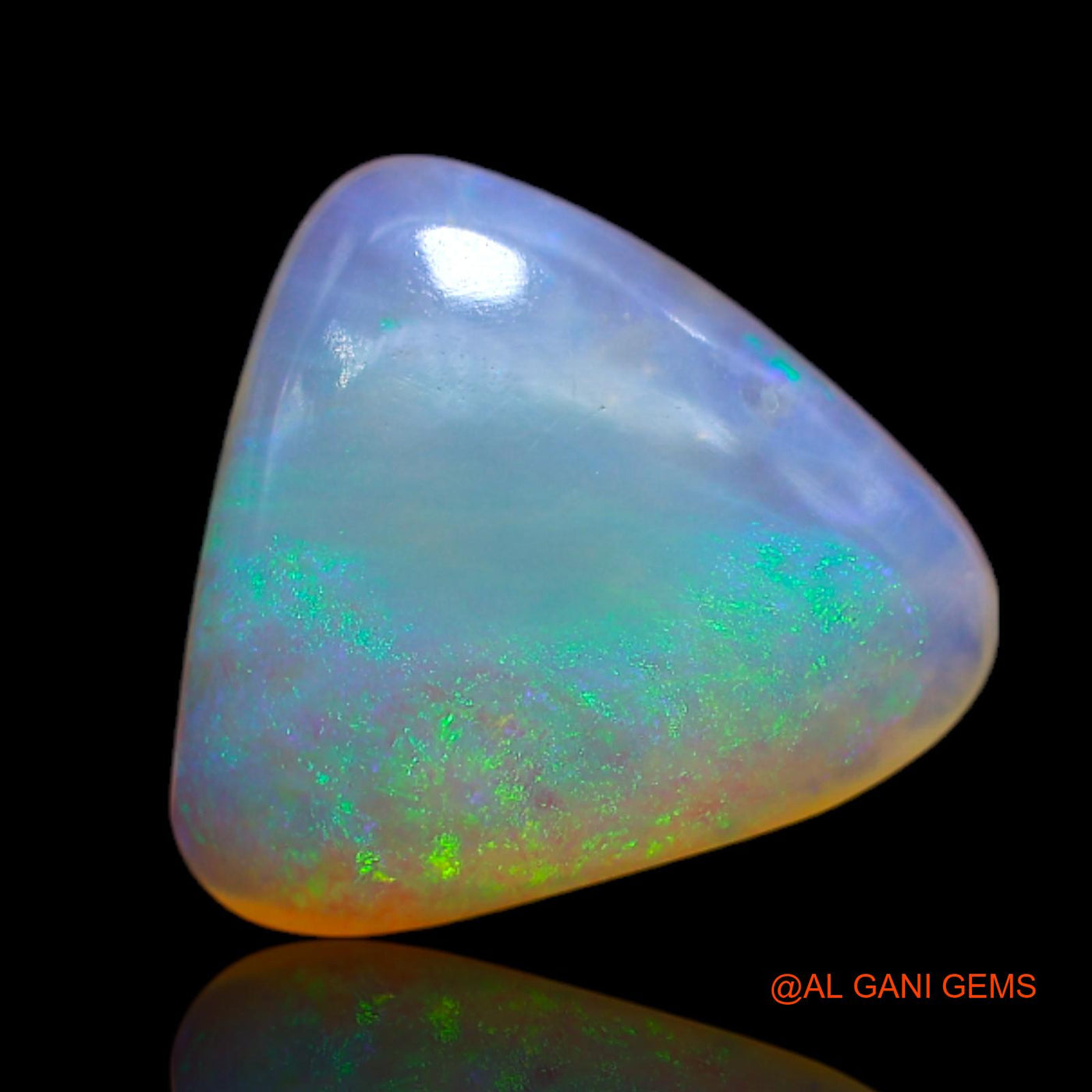 5.30 Cts Natural Australian Fire Opal Trillion Cabochon Loose Gemstone For Jewelry 14x12x5 mm AB-143