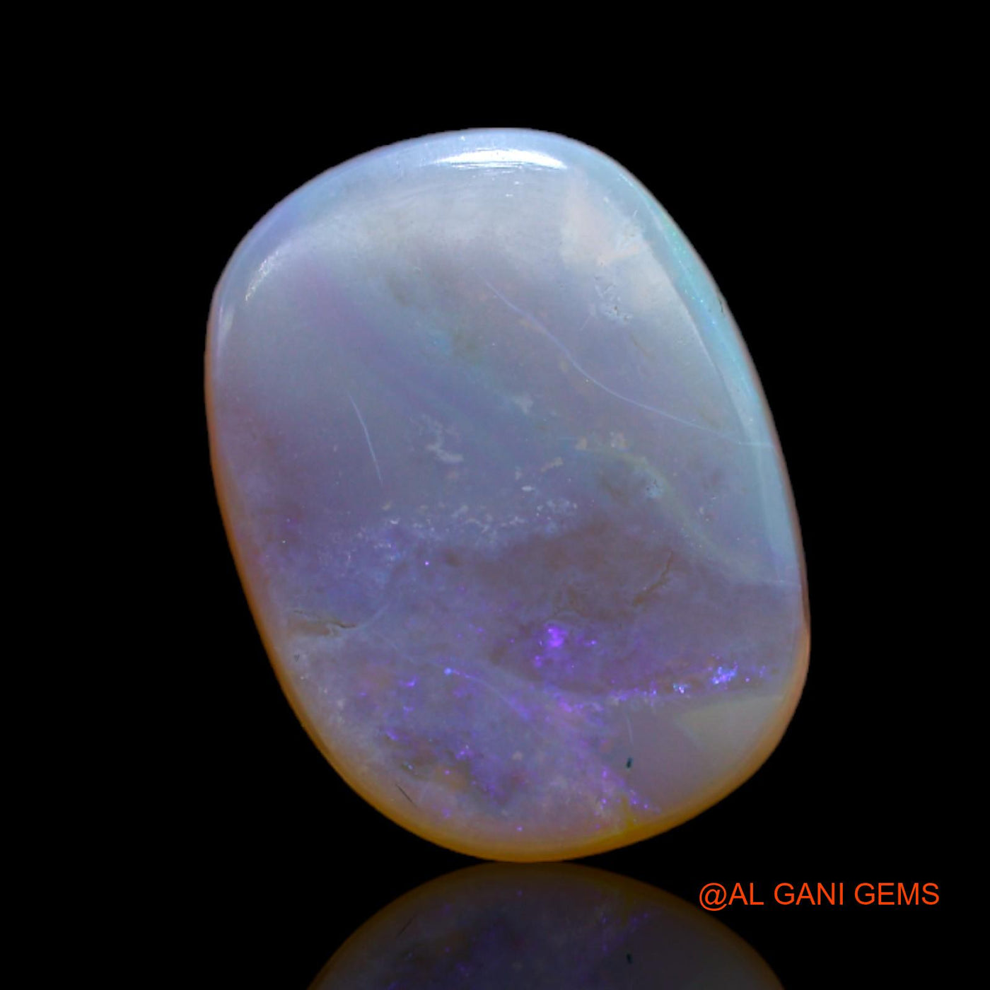 6.00 Cts Unheated Australian Fire Opal Loose Gemstone Oval Cabochon Natural 15x11x5 mm AB-147