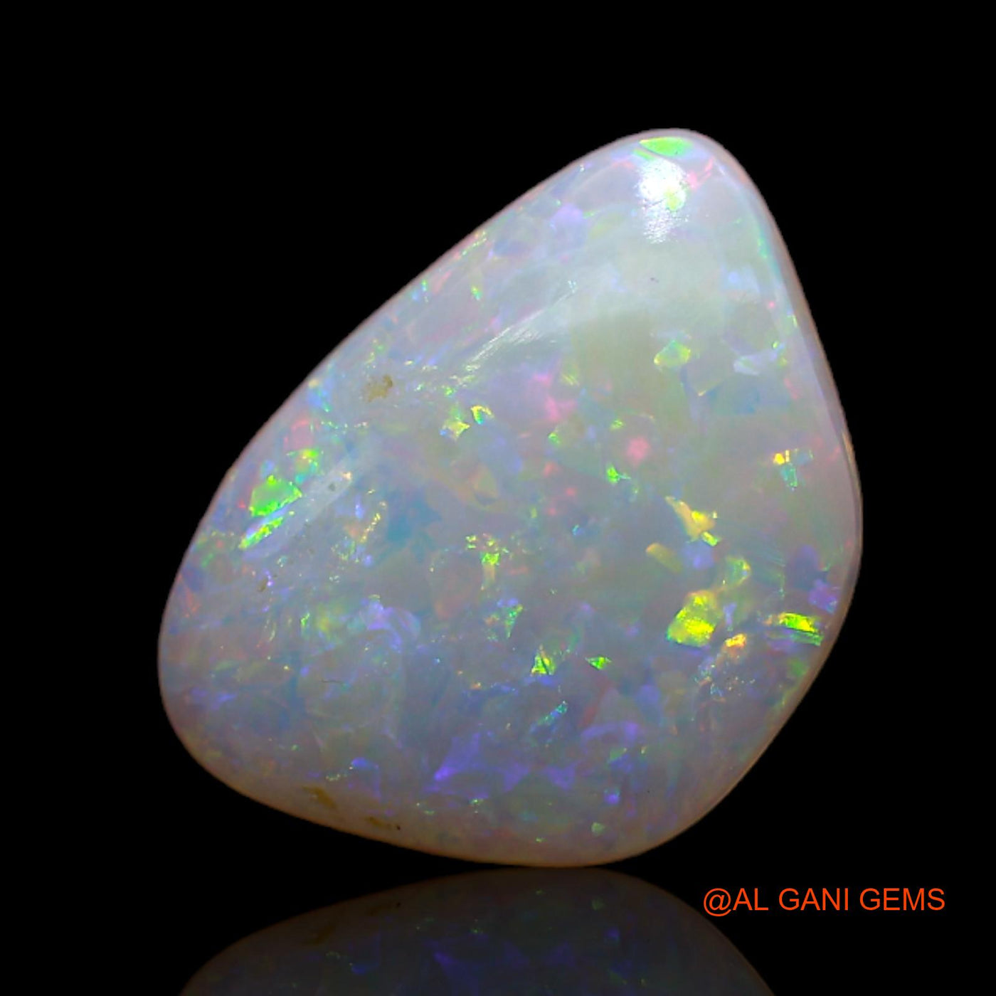 2.45 Cts Unheated Australian Fire Opal Loose Gemstone Fancy Cabochon Natural 15x11x2 mm AB-152