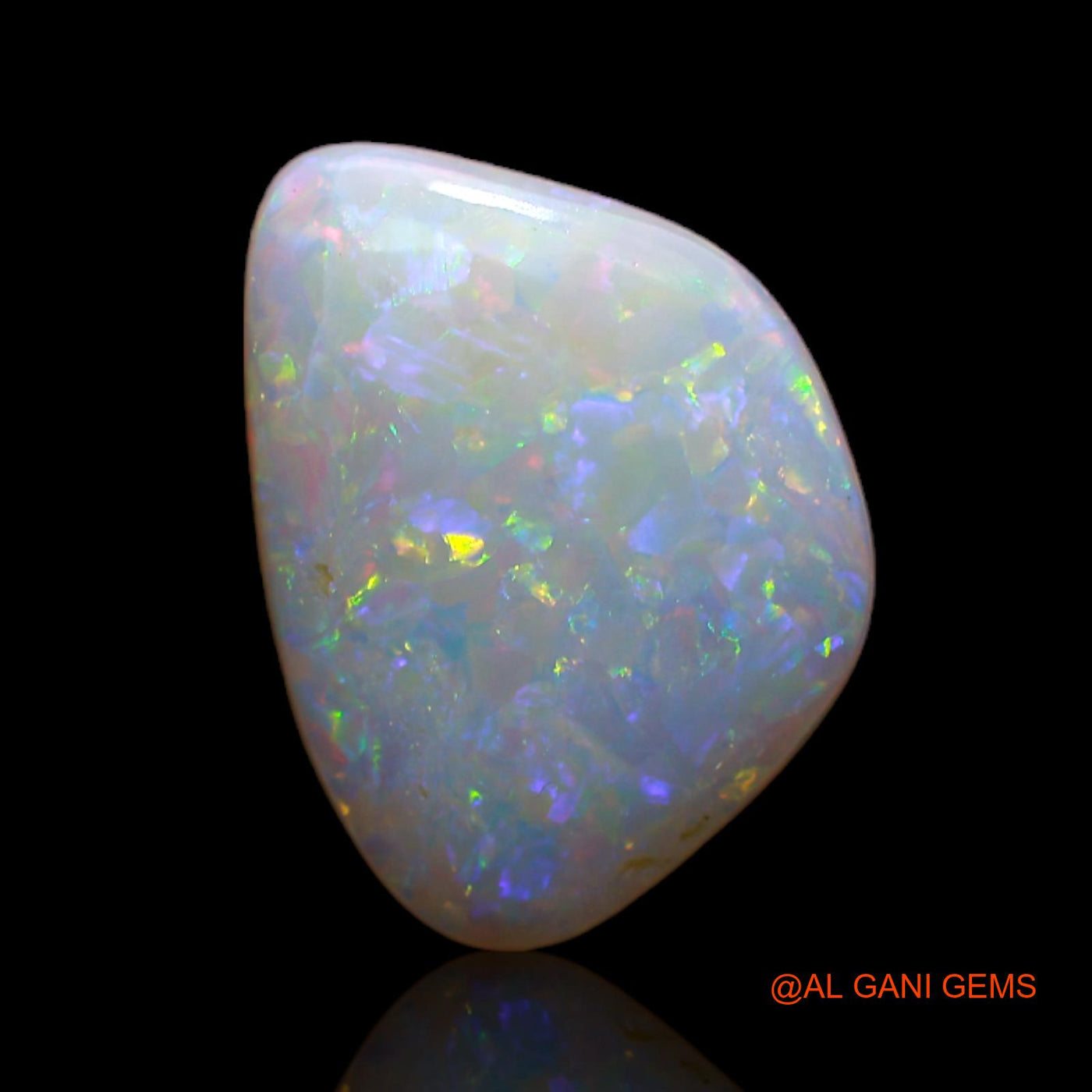2.45 Cts Unheated Australian Fire Opal Loose Gemstone Fancy Cabochon Natural 15x11x2 mm AB-152