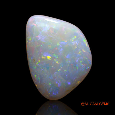 2.45 Cts Unheated Australian Fire Opal Loose Gemstone Fancy Cabochon Natural 15x11x2 mm AB-152