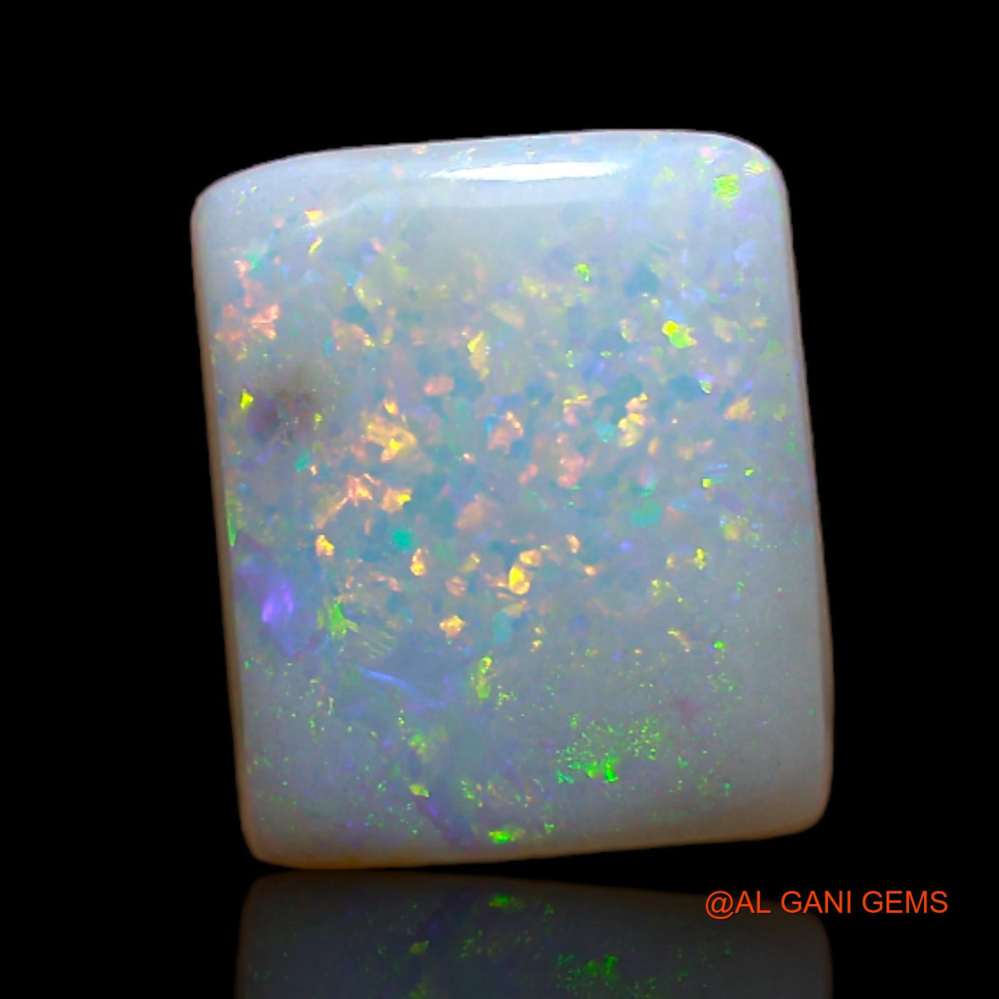 Natural Untreated Fire Opal Loose Gemstone Square Cabochon From Australia 3.50 Cts 12x10x3 mm AB-153