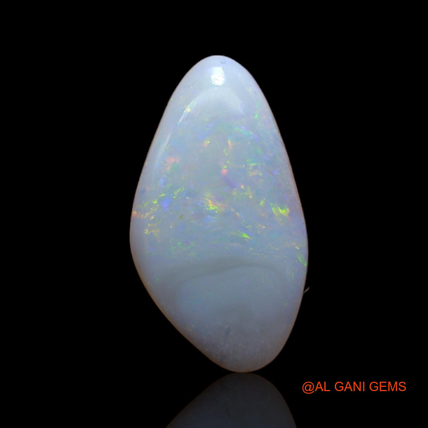 Natural Fire Opal Gemstone 3.75 Cts Loose Oval Cabochon From Australia 18x10x3 mm AB-157