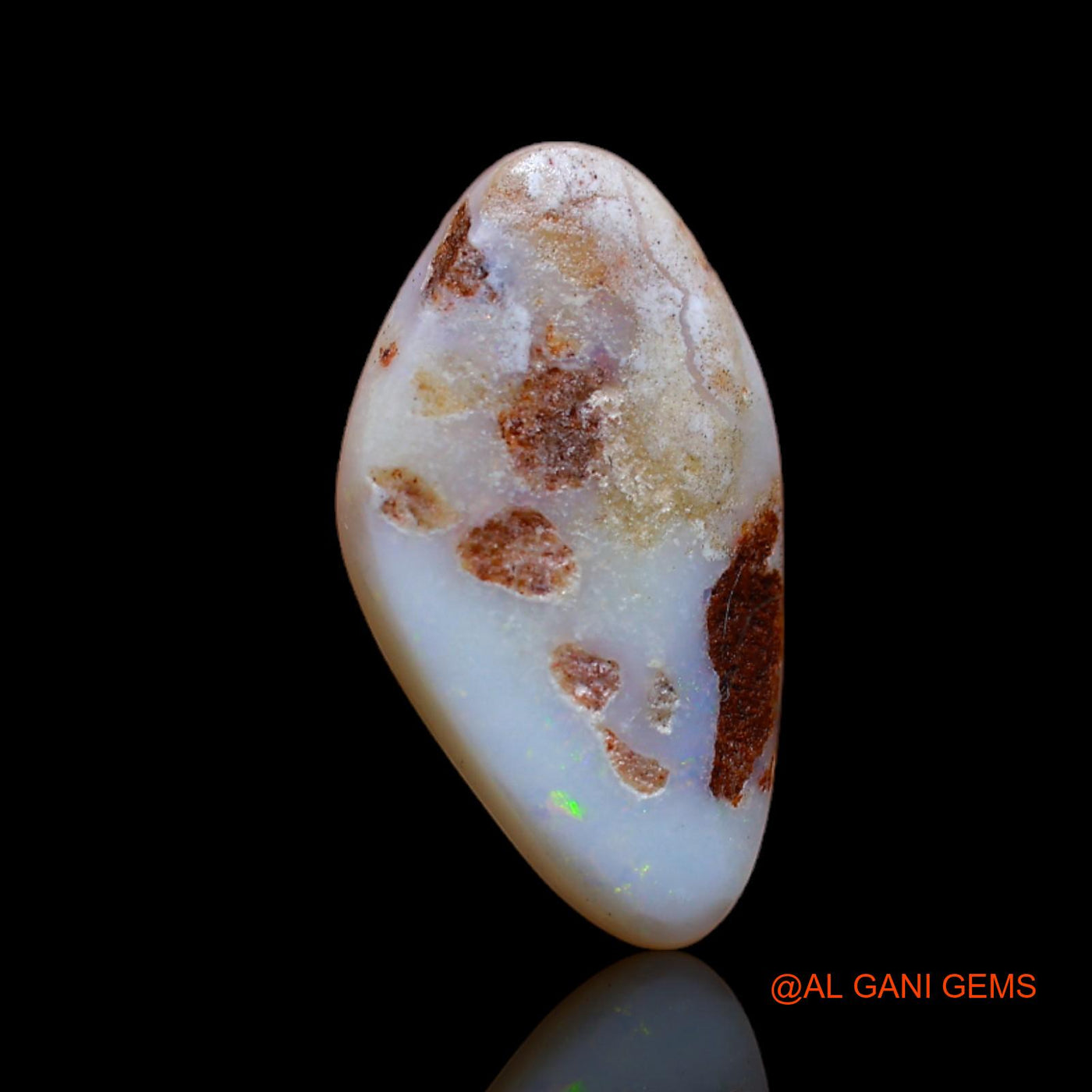 Natural Fire Opal Gemstone 3.75 Cts Loose Oval Cabochon From Australia 18x10x3 mm AB-157