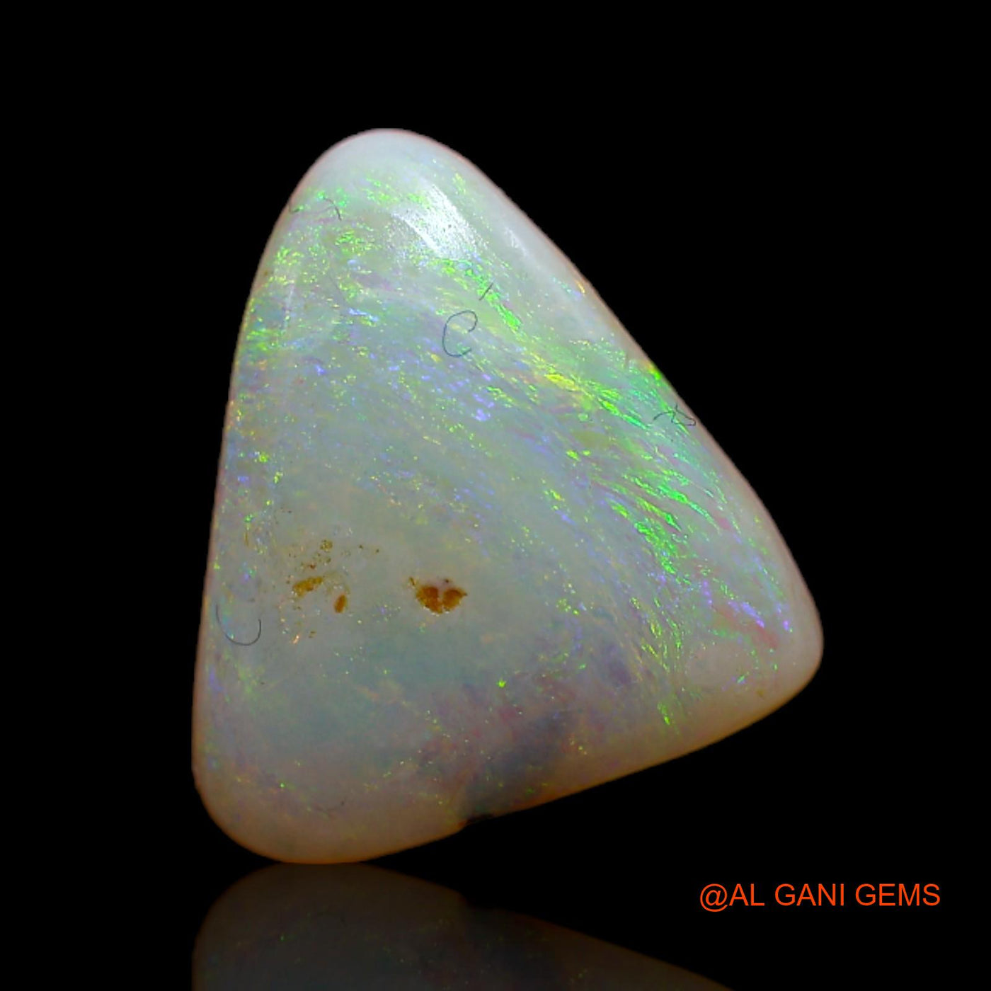 2.70 Cts Natural Australian Fire Opal Trillion Cabochon Loose Gemstone For Jewelry 12x11x3 mm AB-159