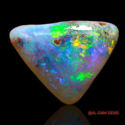 6.20 Cts Natural Australian Fire Opal Loose Gemstone Trillion Cabochon 17x13x5 mm AB-15