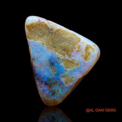 6.20 Cts Natural Australian Fire Opal Loose Gemstone Trillion Cabochon 17x13x5 mm AB-15