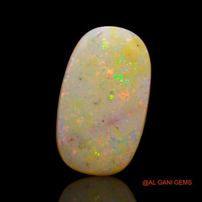 Natural Fire Opal Gemstone 3.85 Cts Loose Oval Cabochon From Australia 16x9x3 mm AB-163
