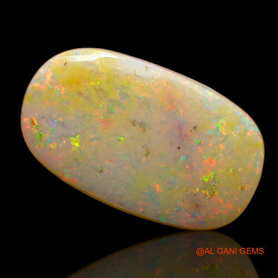 Natural Fire Opal Gemstone 3.85 Cts Loose Oval Cabochon From Australia 16x9x3 mm AB-163