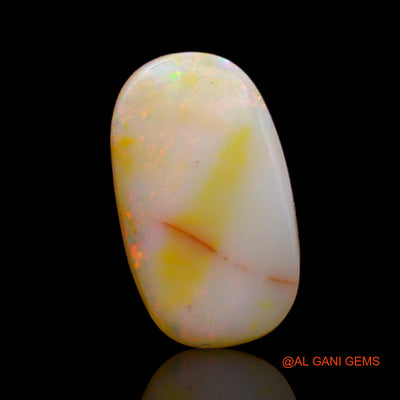 Natural Fire Opal Gemstone 3.85 Cts Loose Oval Cabochon From Australia 16x9x3 mm AB-163