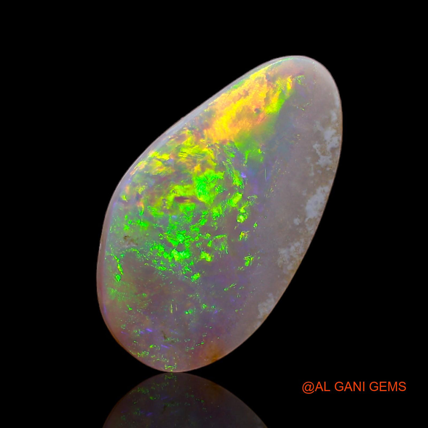 2.40 Cts Natural Australian Fire Opal Fancy Cabochon Loose Gemstone For Jewelry 17x10x1 mm AB-164