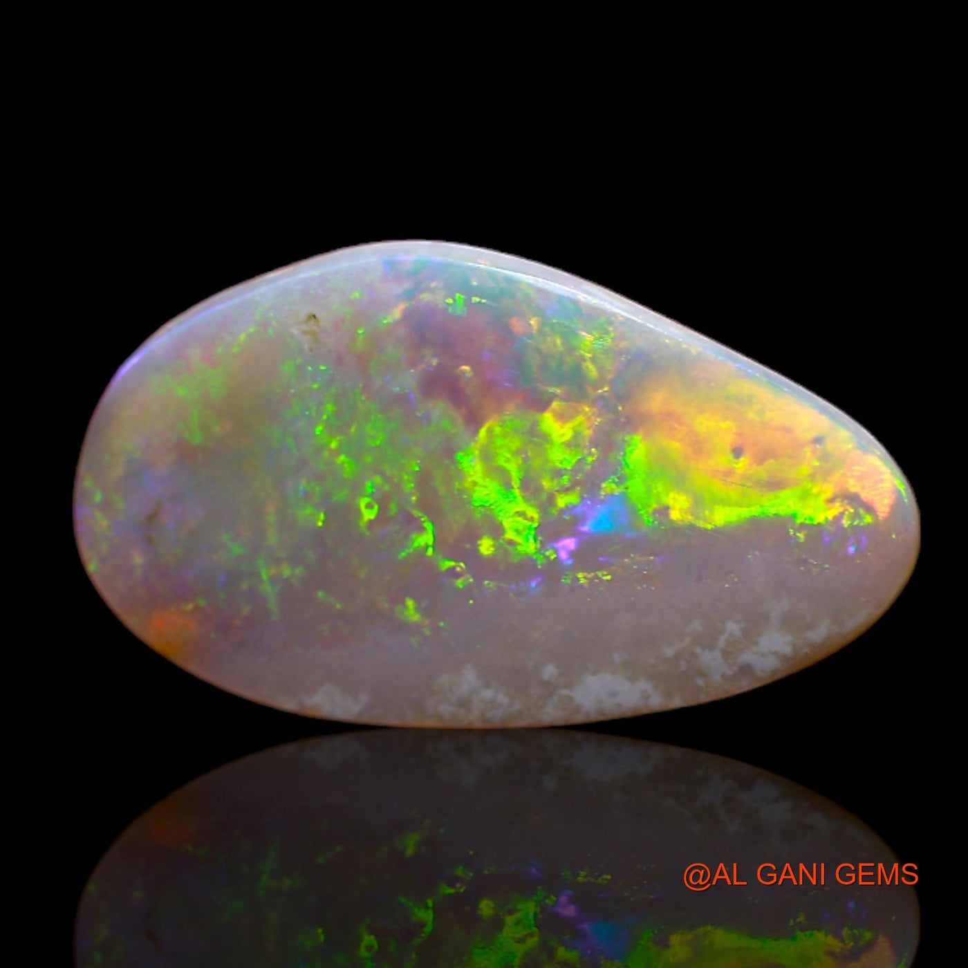 2.40 Cts Natural Australian Fire Opal Fancy Cabochon Loose Gemstone For Jewelry 17x10x1 mm AB-164