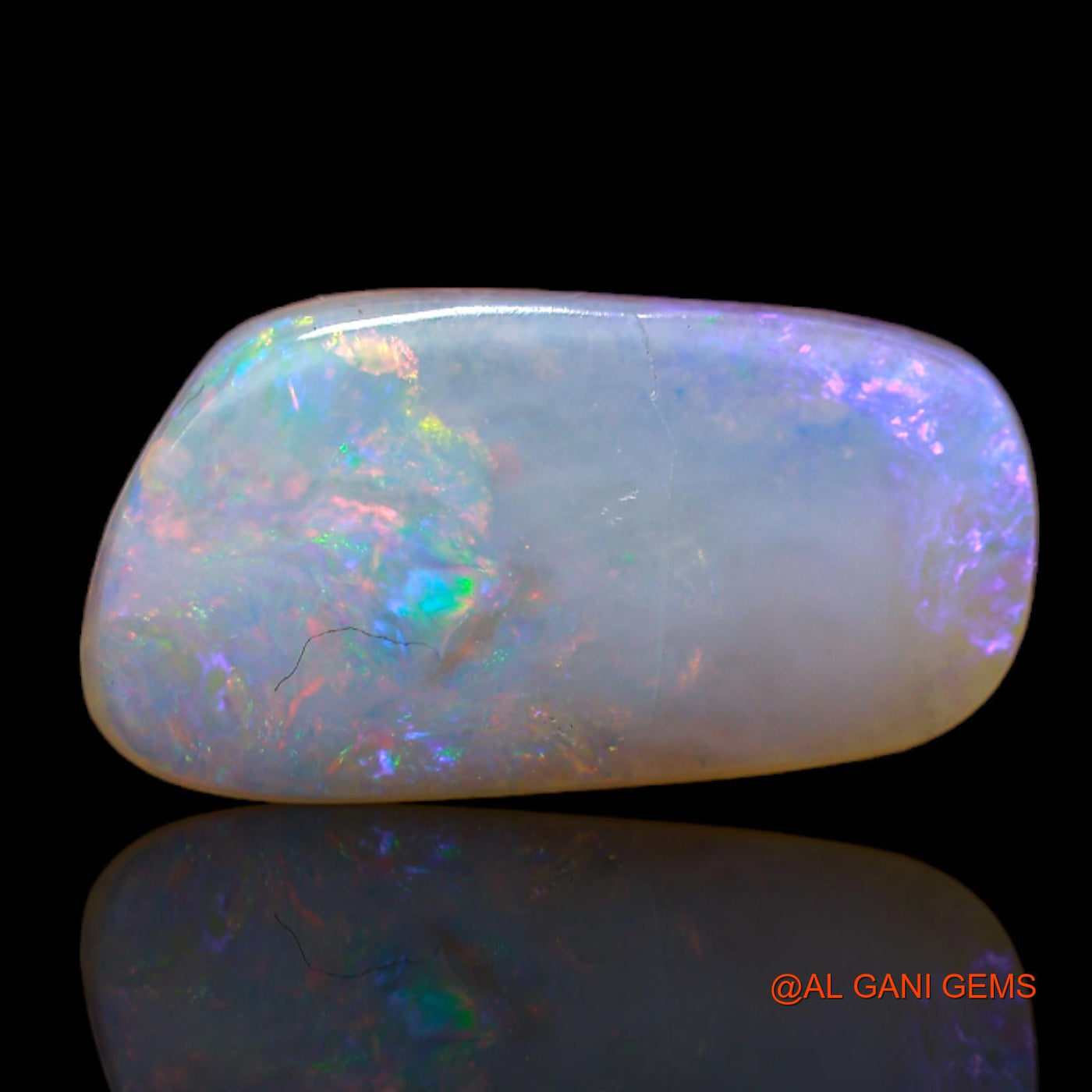 Natural Untreated Fire Opal Loose Gemstone Fancy Cabochon From Australia 3.50 Cts 16x8x3 mm AB-165