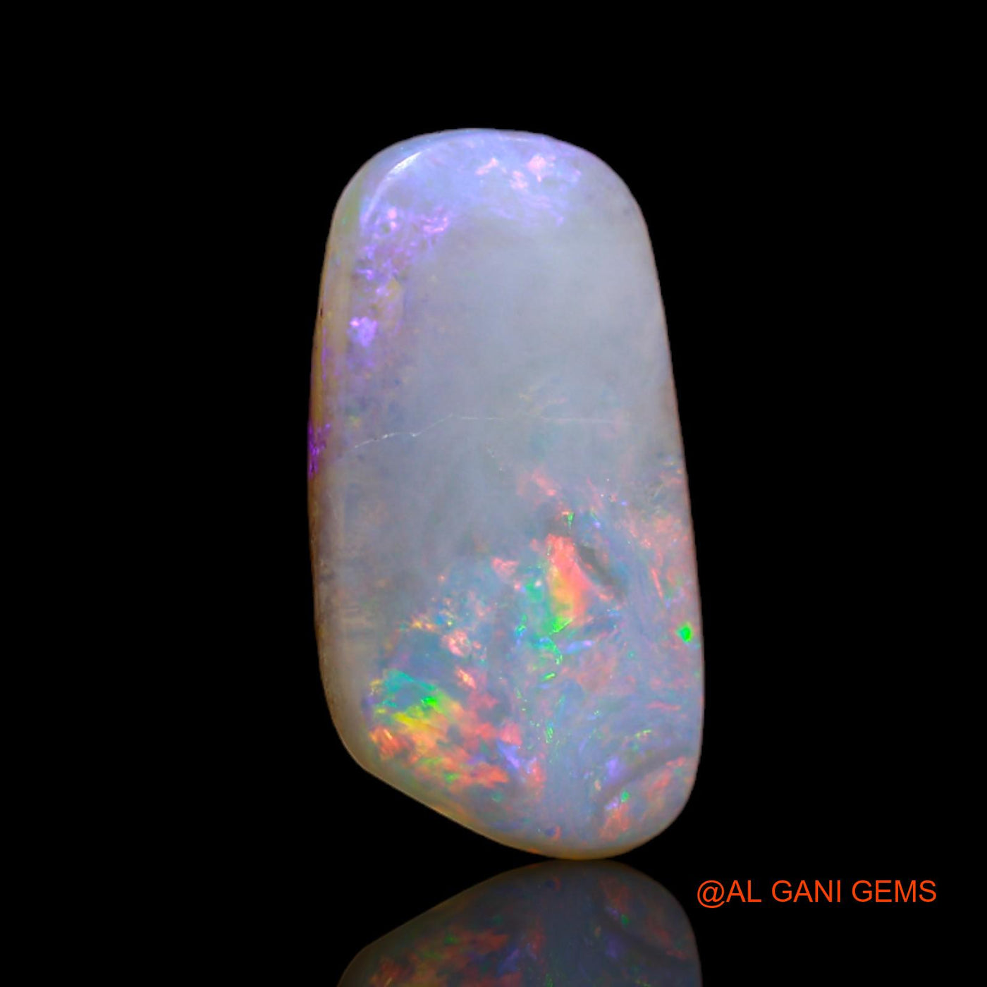 Natural Untreated Fire Opal Loose Gemstone Fancy Cabochon From Australia 3.50 Cts 16x8x3 mm AB-165