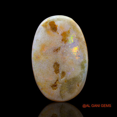 Natural Untreated Fire Opal Loose Gemstone Oval Cabochon From Australia 6.10 Cts 20x13x3 mm AB-16