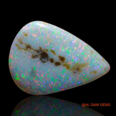 Natural Untreated Fire Opal Loose Gemstone Pear Cabochon From Australia 4.00 Cts 19x14x2 mm AB-172