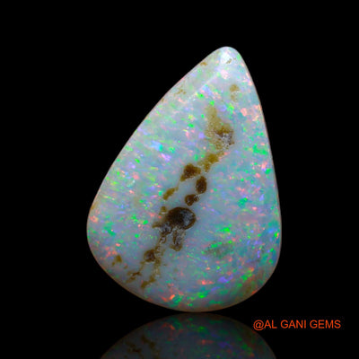 Natural Untreated Fire Opal Loose Gemstone Pear Cabochon From Australia 4.00 Cts 19x14x2 mm AB-172
