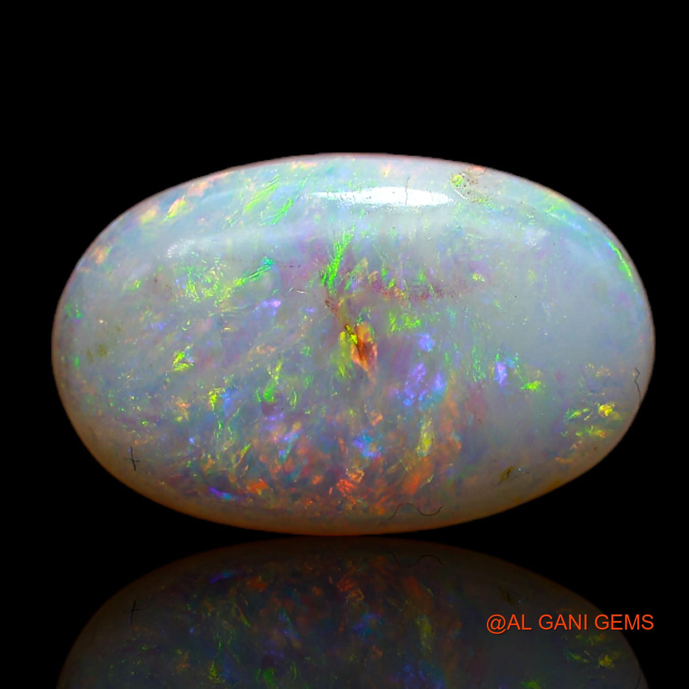 5.00 Cts Natural Australian Fire Opal Oval Cabochon Loose Gemstone For Jewelry 17x10x4 mm AB-175