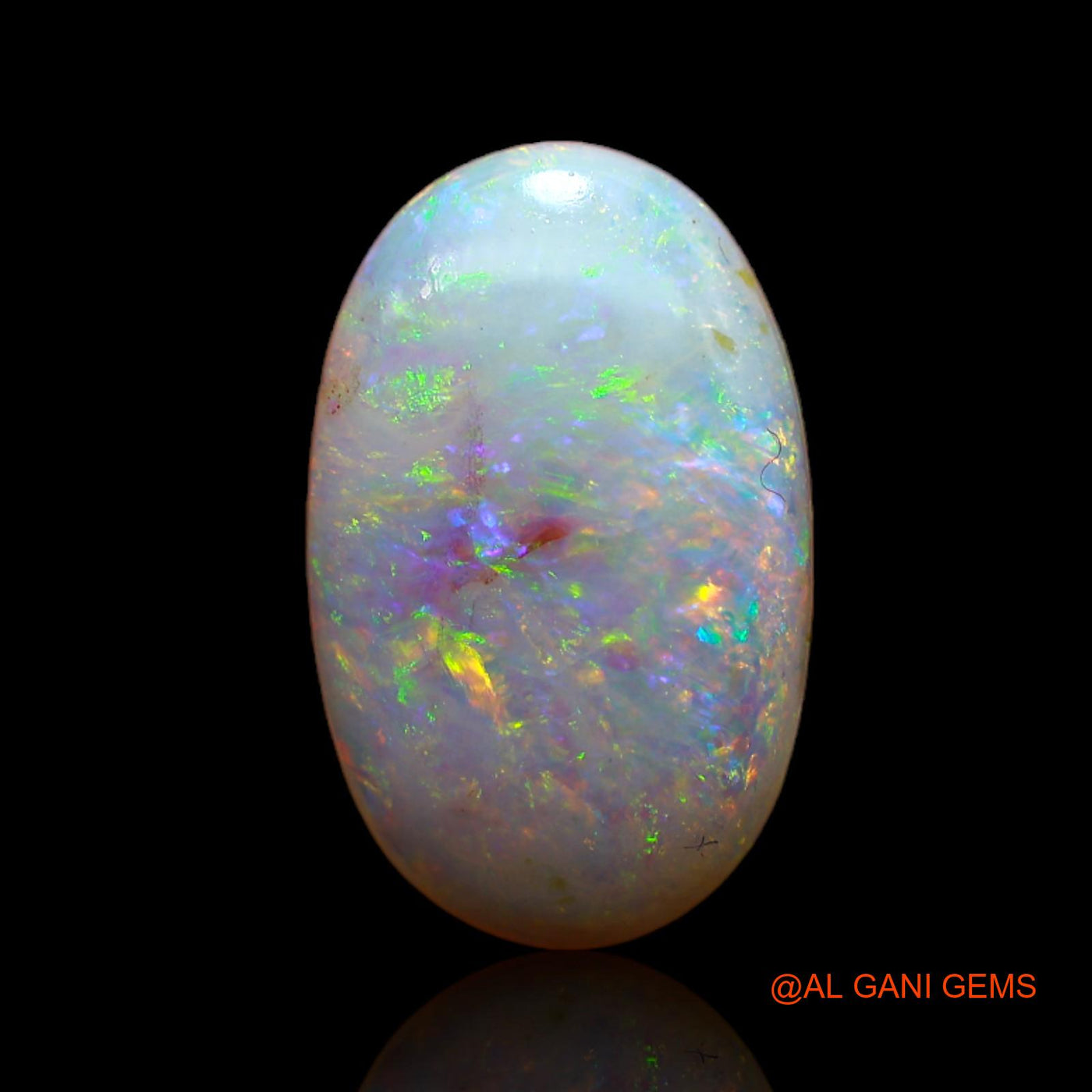 5.00 Cts Natural Australian Fire Opal Oval Cabochon Loose Gemstone For Jewelry 17x10x4 mm AB-175
