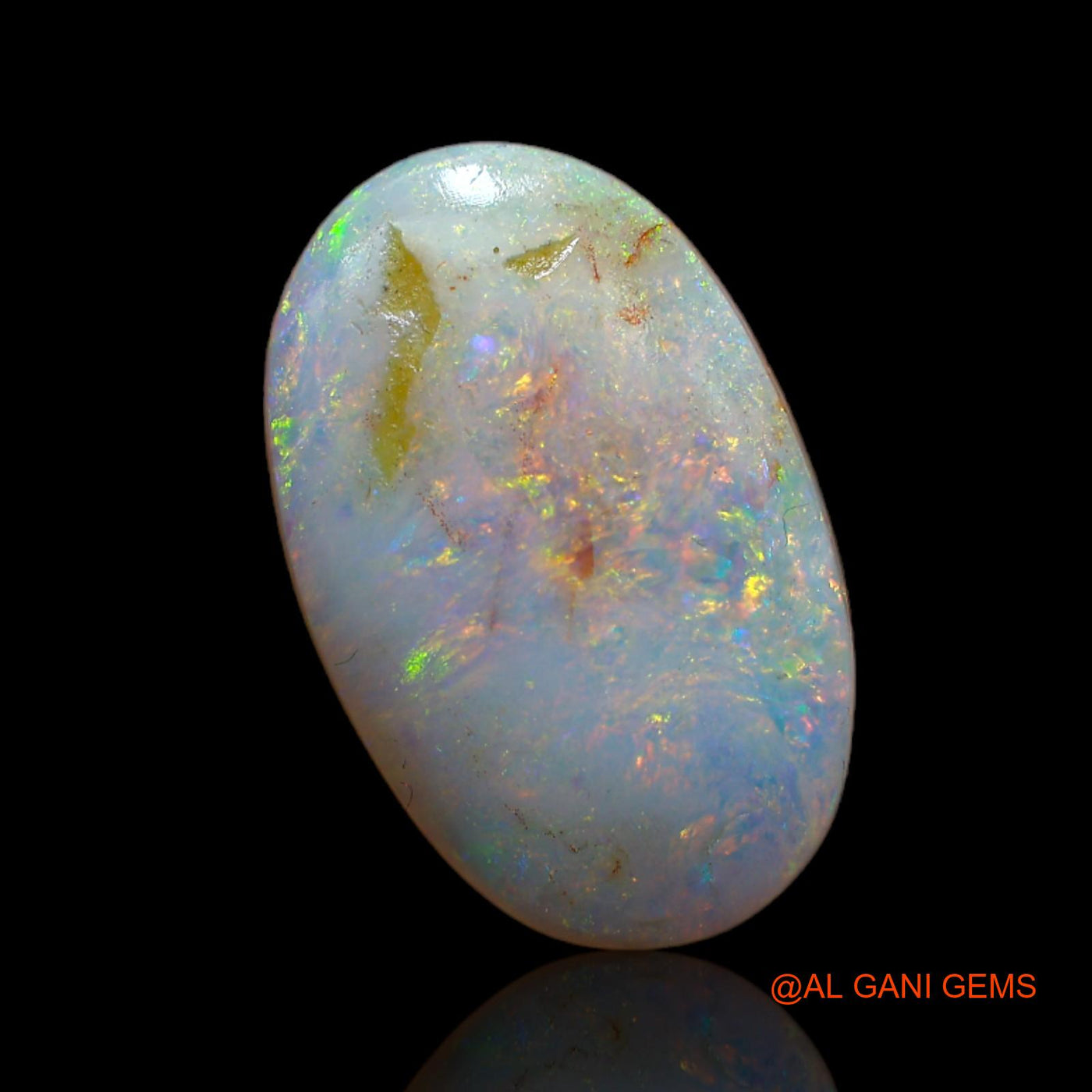 5.00 Cts Natural Australian Fire Opal Oval Cabochon Loose Gemstone For Jewelry 17x10x4 mm AB-175