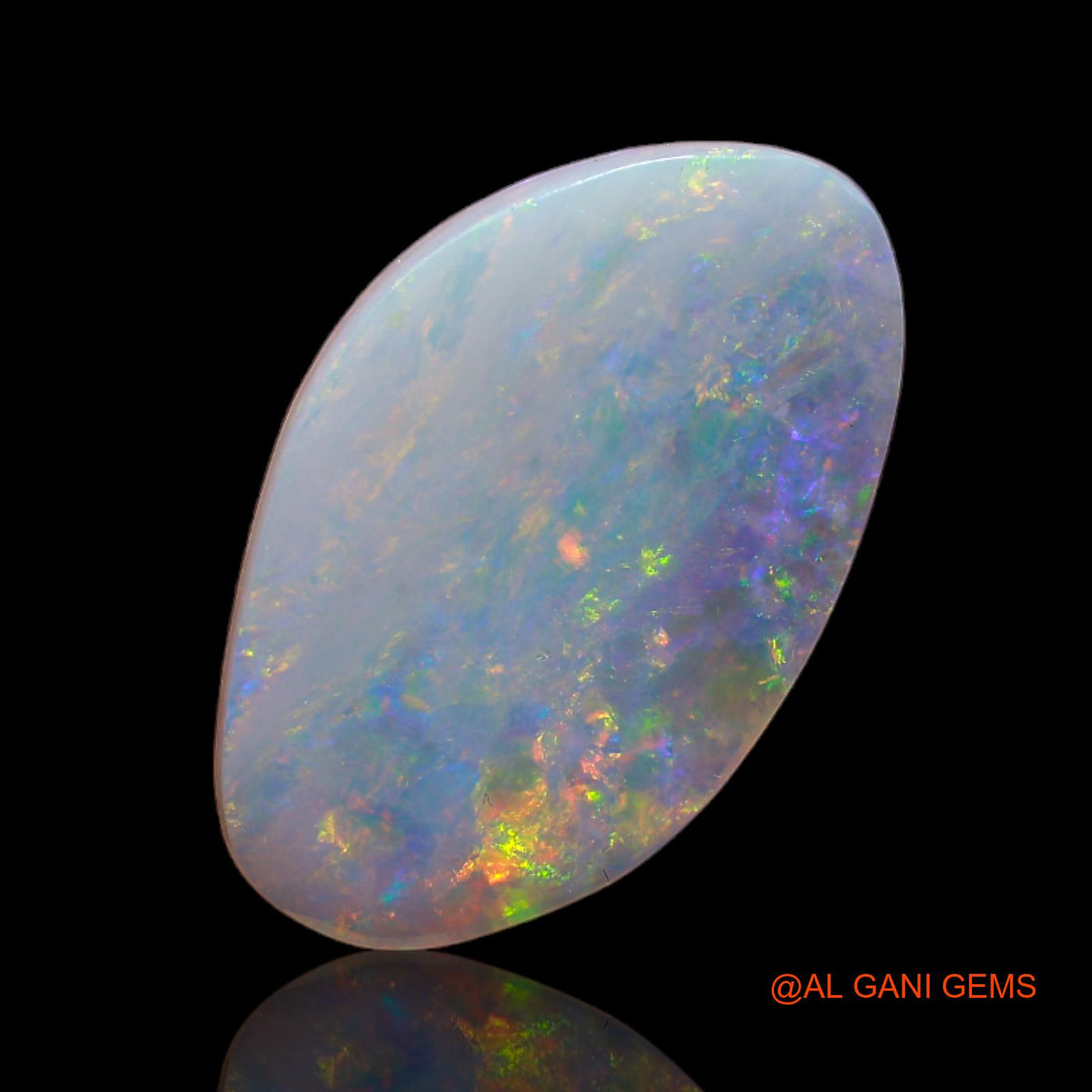 4.00 Cts Unheated Australian Fire Opal Loose Gemstone Fancy Cabochon Natural 19x12x2 mm AB-178