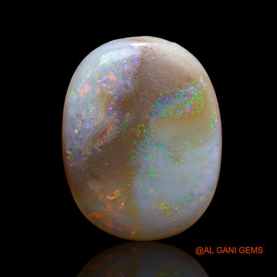 9.60 Cts Unheated Australian Fire Opal Loose Gemstone Oval Cabochon Natural 20x16x4 mm AB-17