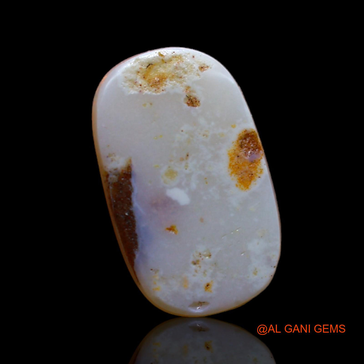 Natural Untreated Fire Opal Loose Gemstone Oval Cabochon From Australia 2.55 Cts 13x8x3 mm AB-183