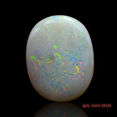 6.35 Cts Natural Australian Fire Opal Oval Cabochon Loose Gemstone For Jewelry 19x15x3 mm AB-18