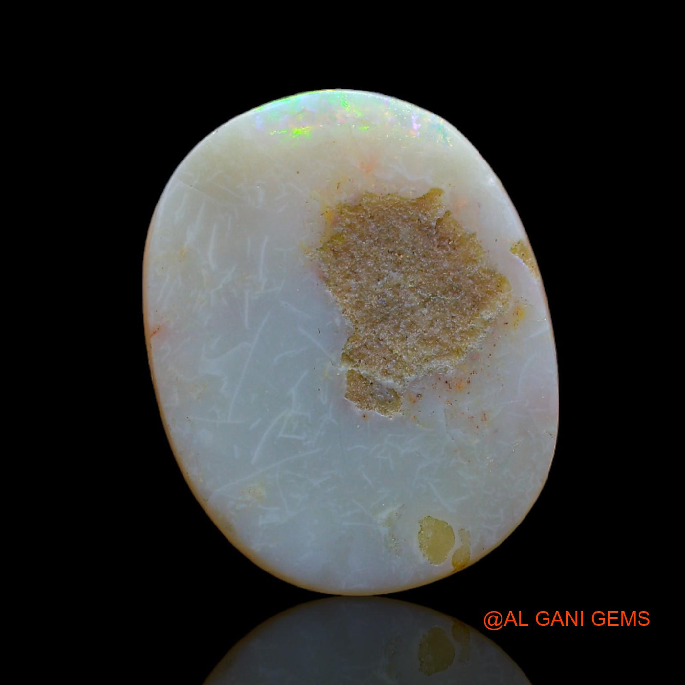 6.35 Cts Natural Australian Fire Opal Oval Cabochon Loose Gemstone For Jewelry 19x15x3 mm AB-18