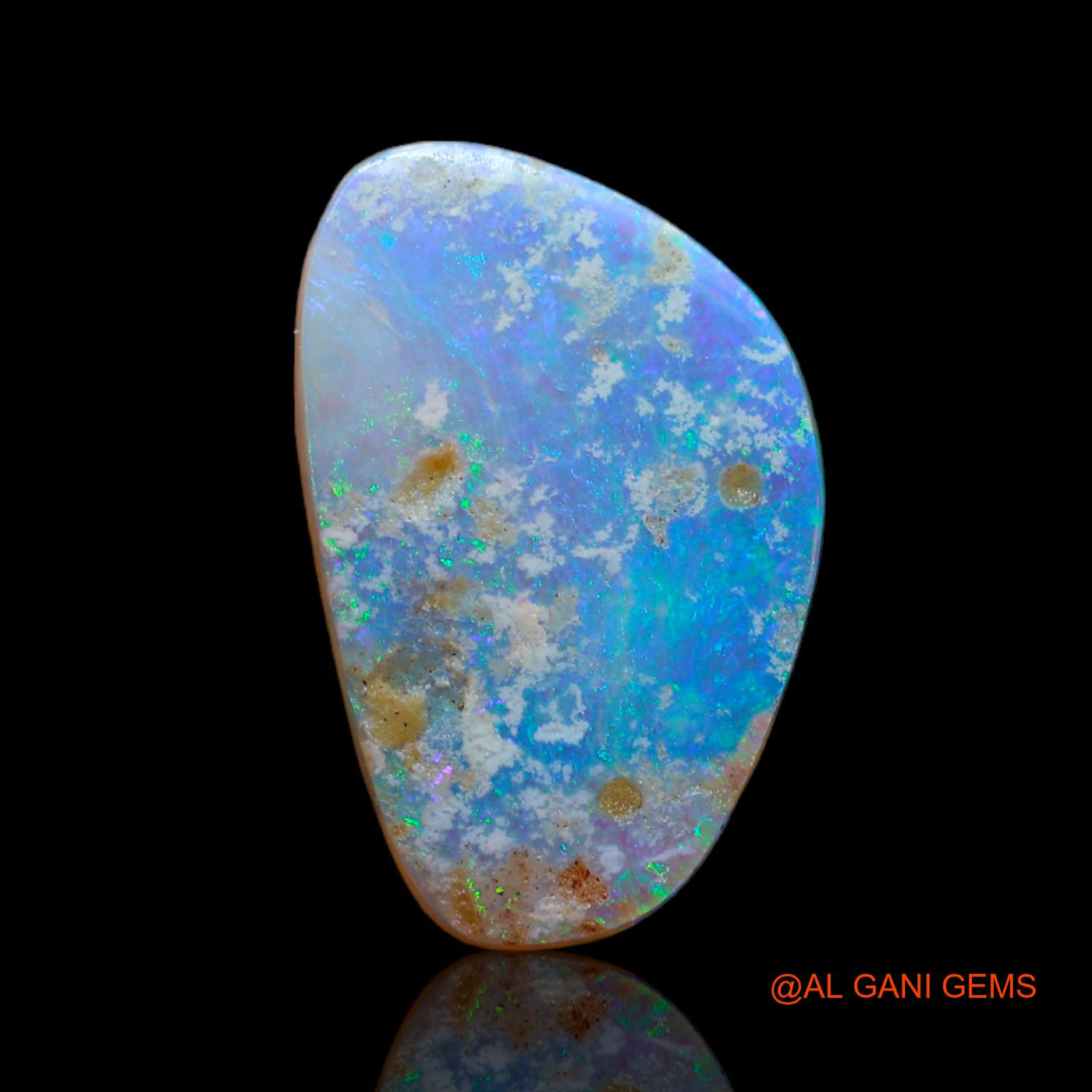 2.90 Cts Natural Australian Fire Opal Fancy Cabochon Loose Gemstone For Jewelry 17x10x2 mm AB-191