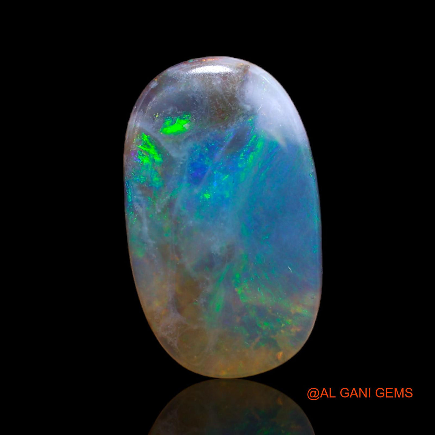 2.85 Cts Natural Australian Fire Opal Loose Gemstone Oval Cabochon 15x9x2 mm AB-196