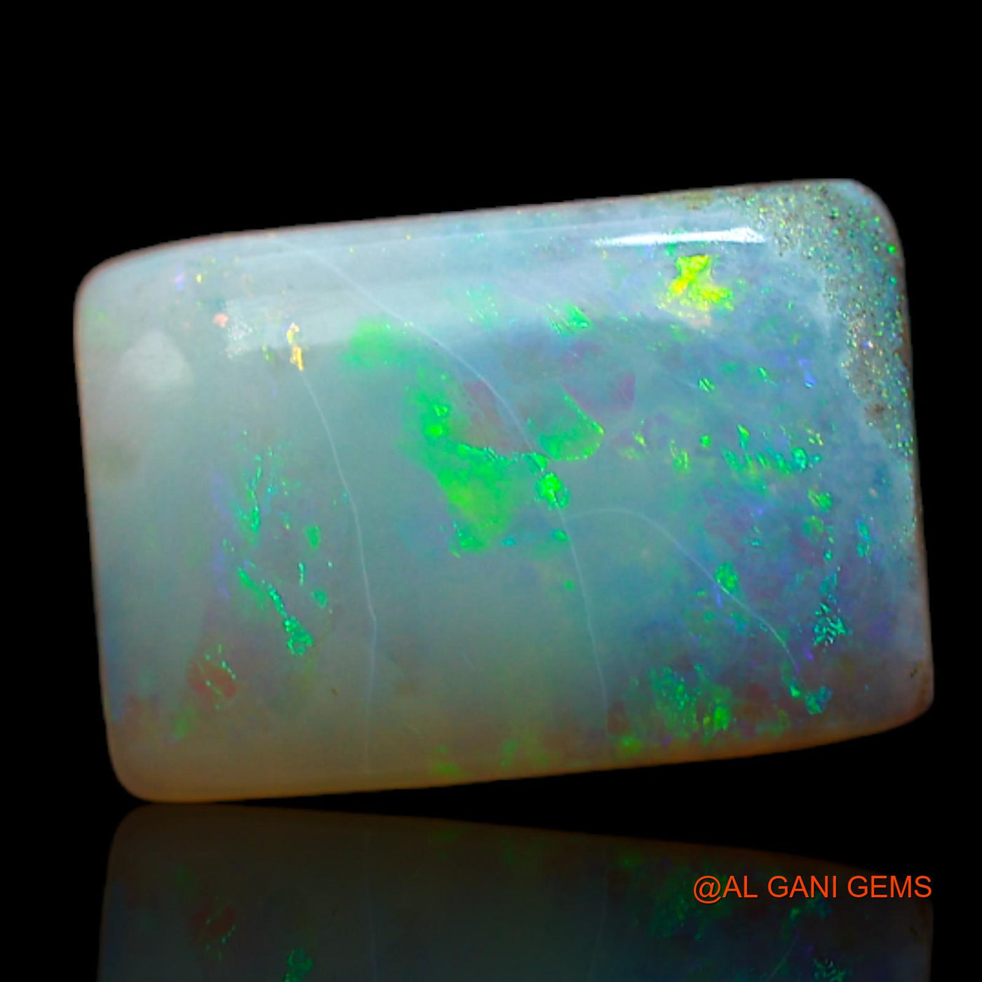 Natural Untreated Fire Opal Loose Gemstone Square Cabochon From Australia 2.75 Cts 12x8x3 mm AB-197