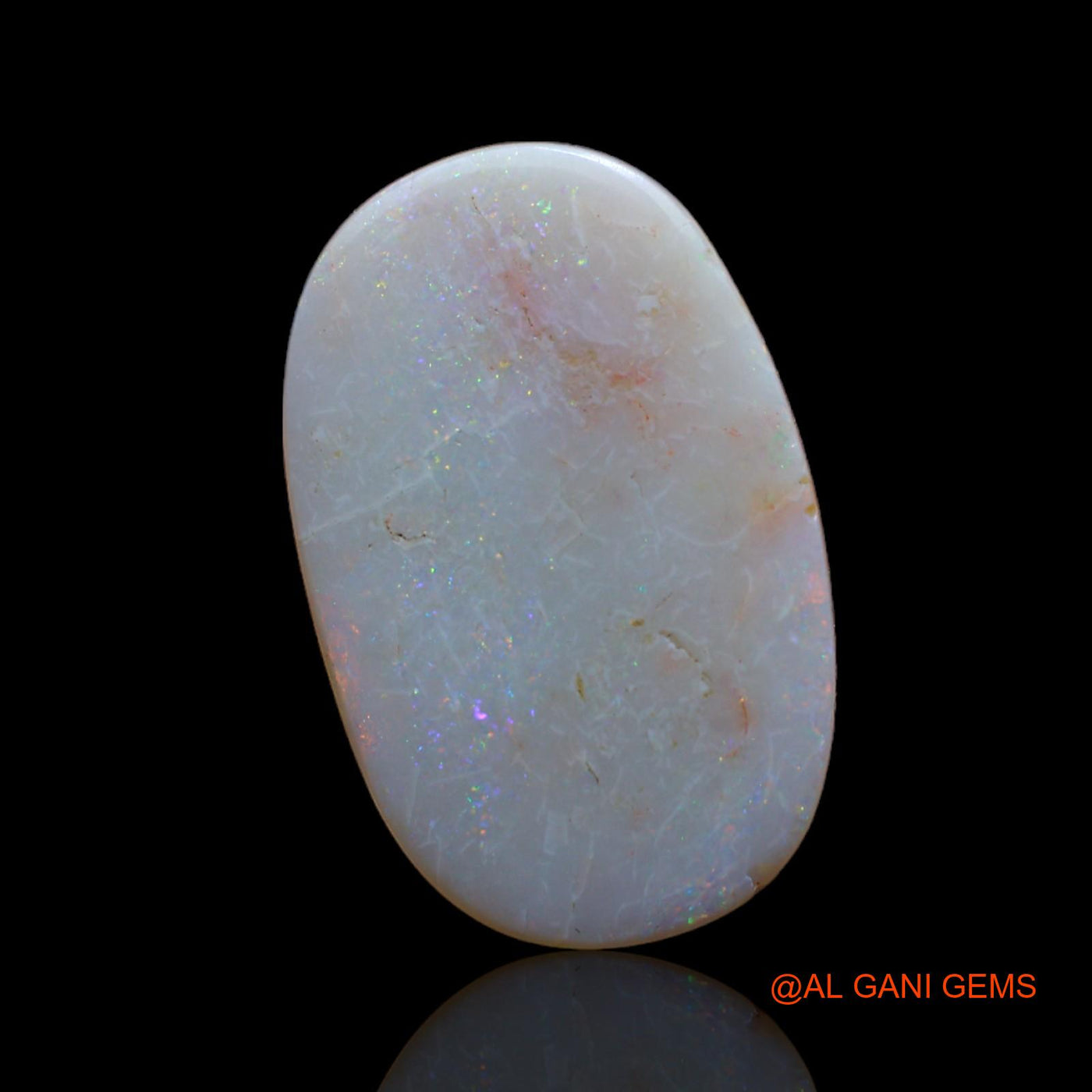 Natural Untreated Fire Opal Loose Gemstone Oval Cabochon From Australia 10.00 Cts 21x13x4 mm AB-19
