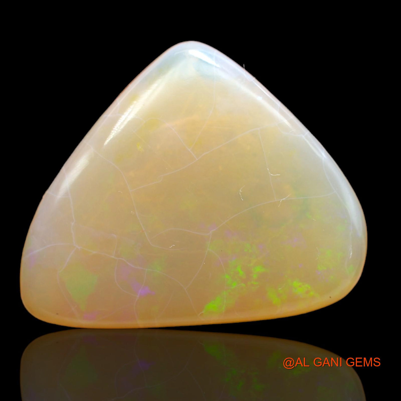 34.00 Cts Natural Australian Fire Opal Loose Gemstone Trillion Cabochon 30x24x7 mm AB-202