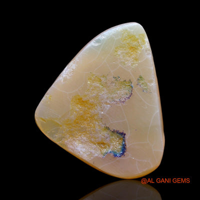 34.00 Cts Natural Australian Fire Opal Loose Gemstone Trillion Cabochon 30x24x7 mm AB-202