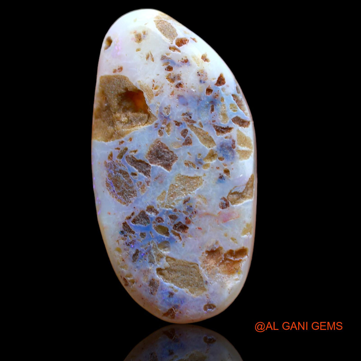 25.00 Cts Unheated Australian Fire Opal Loose Gemstone Fancy Cabochon Natural 34x18x6 mm AB-205