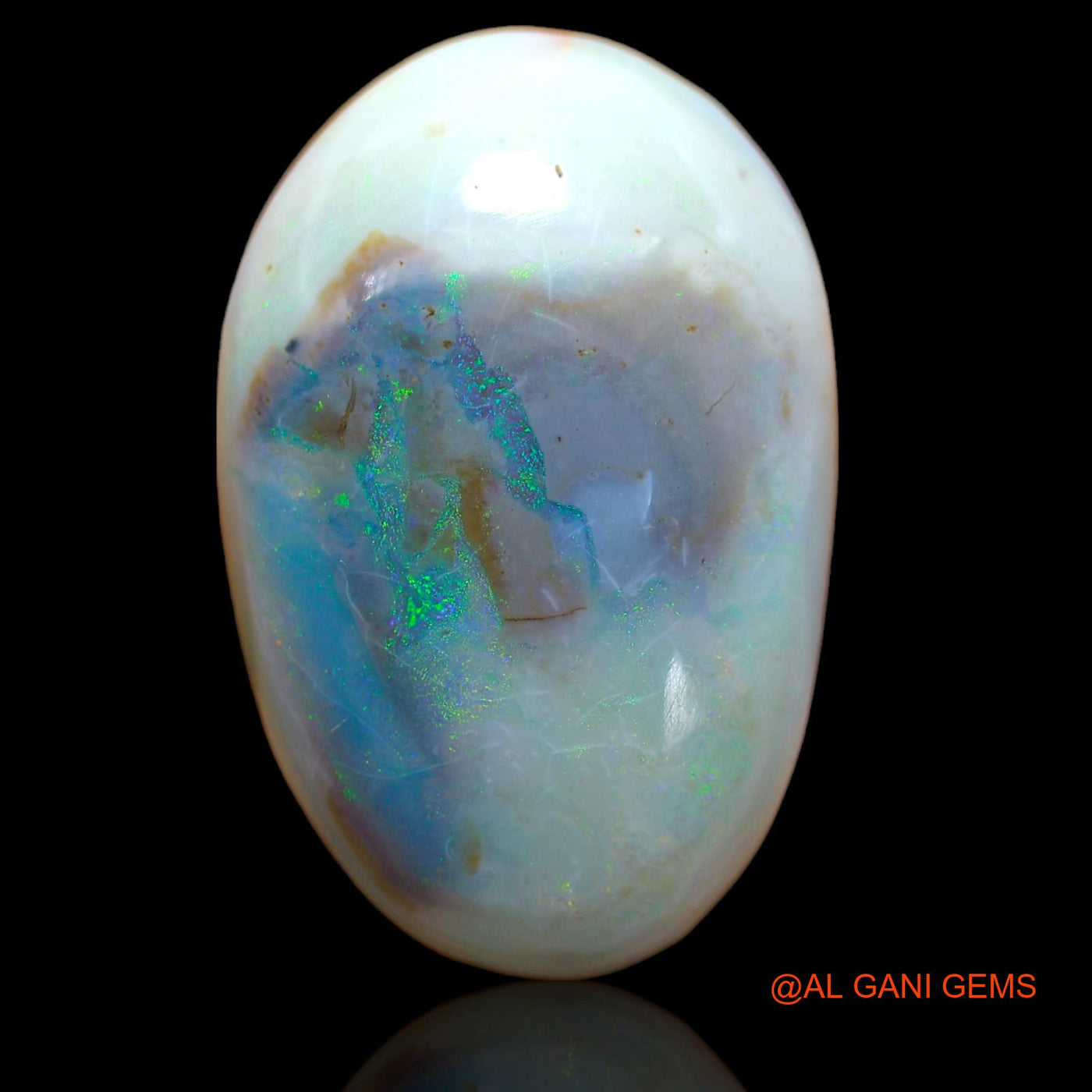 32.00 Cts Natural Australian Fire Opal Loose Gemstone Fancy Cabochon 31x20x8 mm AB-206