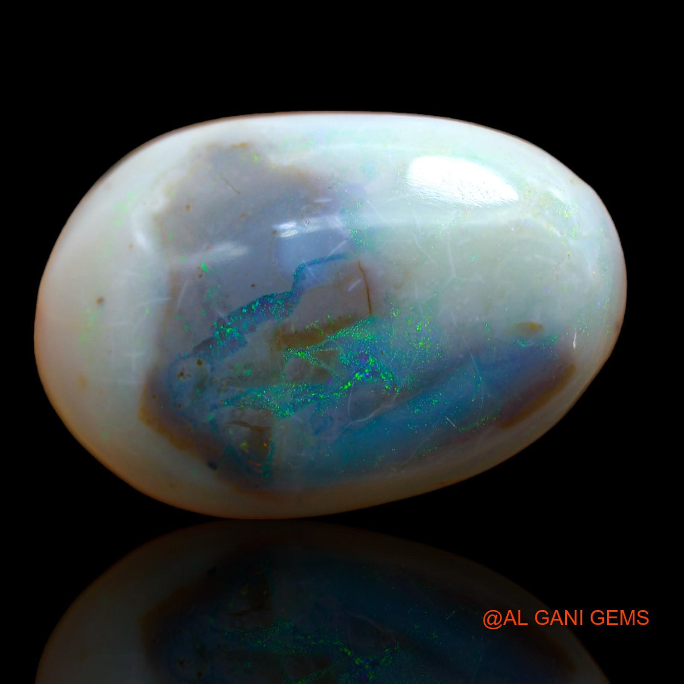 32.00 Cts Natural Australian Fire Opal Loose Gemstone Fancy Cabochon 31x20x8 mm AB-206