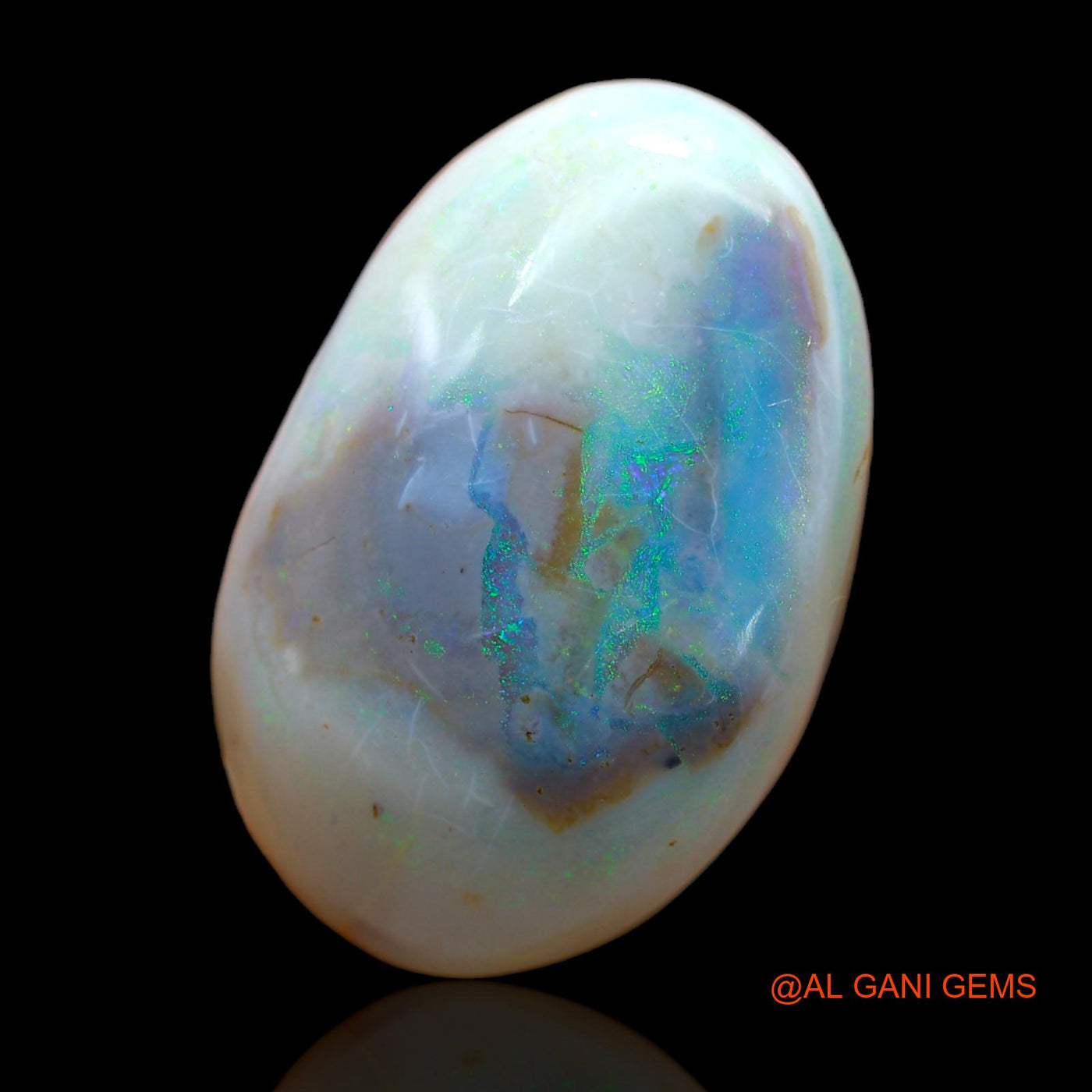 32.00 Cts Natural Australian Fire Opal Loose Gemstone Fancy Cabochon 31x20x8 mm AB-206