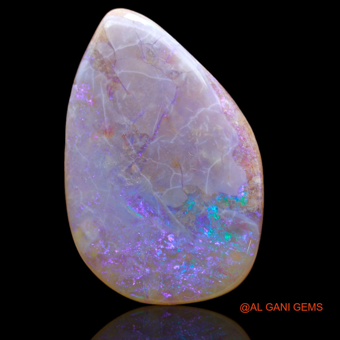 24.00 Cts Unheated Australian Fire Opal Loose Gemstone Fancy Cabochon Natural 30x20x6 mm AB-208