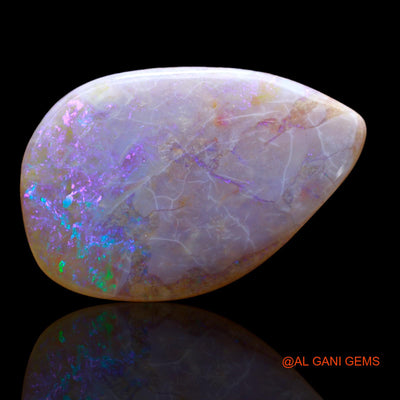 24.00 Cts Unheated Australian Fire Opal Loose Gemstone Fancy Cabochon Natural 30x20x6 mm AB-208