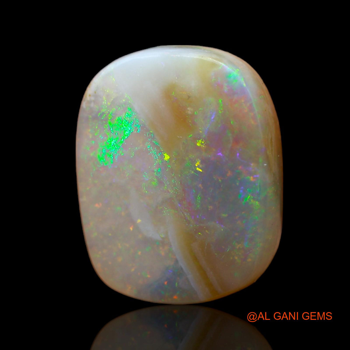 11.20 Cts Natural Australian Fire Opal Loose Gemstone Oval Cabochon 17x13x5 mm AB-20